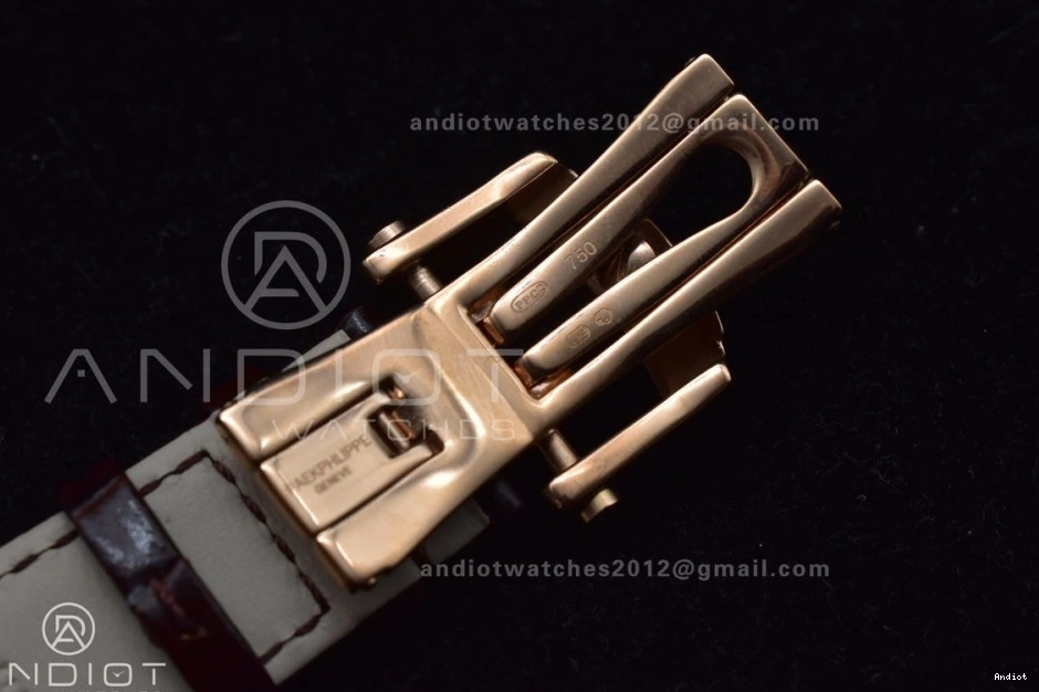 on Gray Croco 5712 A23J Best SS GRF Dial Strap Brown Edition RG Nautilus 0227